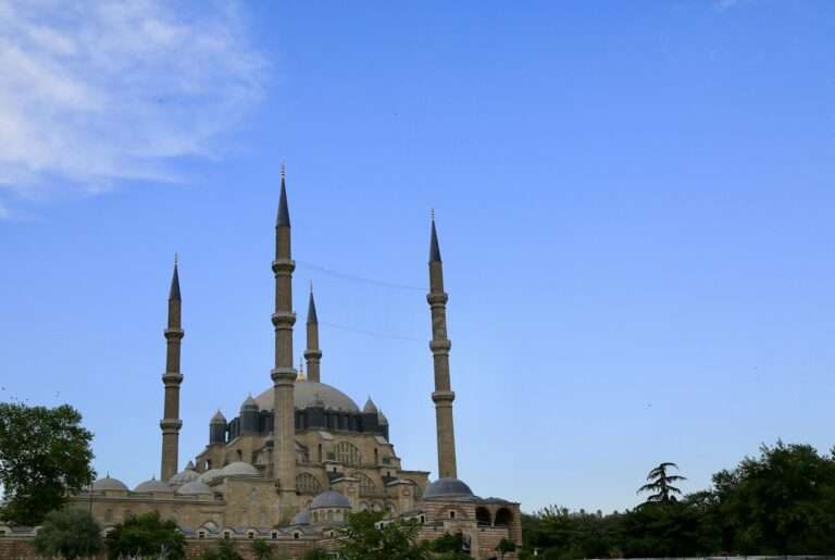 The Selimiye Mosque and its four minarets rising over Edirne